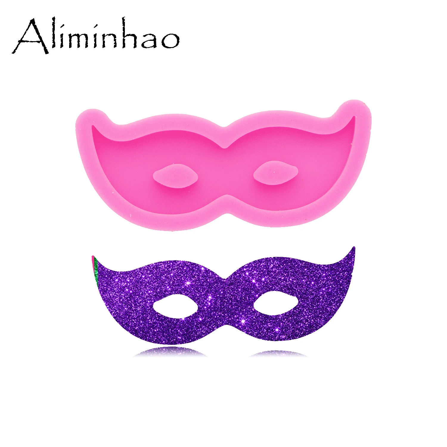 DY1079 Shiny Mini Mask Goggles Resin Silicone Mold, Beard Crafting Mold Making with Epoxy for Jewellery, Chocolate Cake Tools