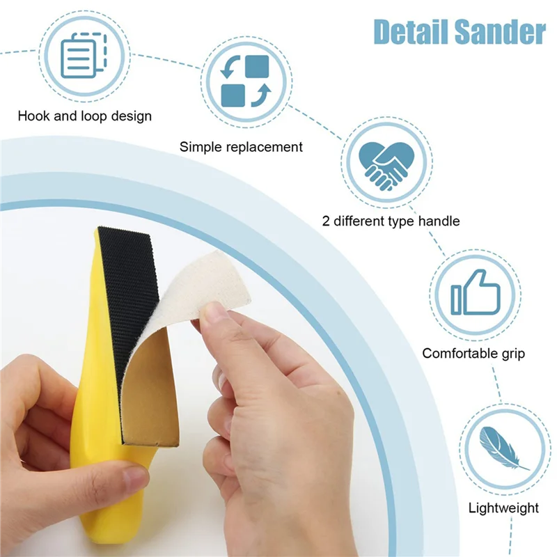 

A27F-4X Detail Sander And Sandpaper Set, Mini Sander For Detail Work Finger Sander For Crafts Mini Sander For Small Projects