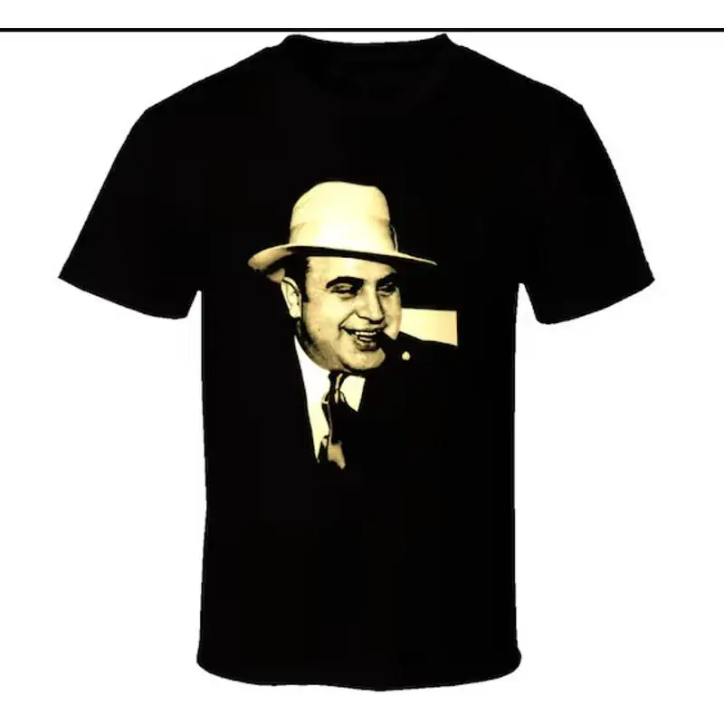 Al Capone Mafia Gangster Graphic T-shirt, size S-5XL