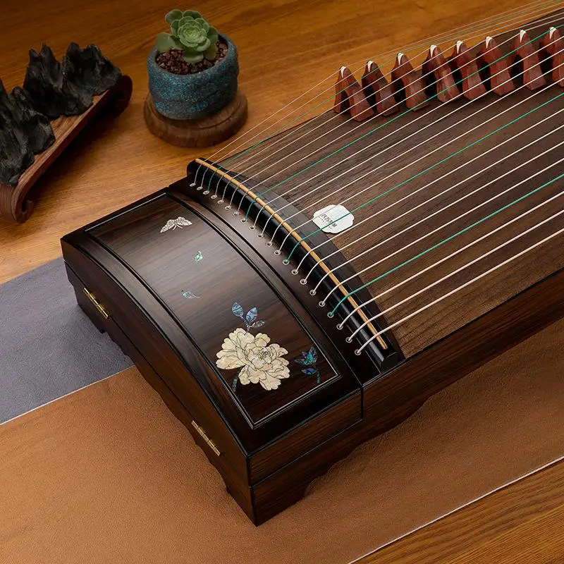 Chinese Traditional Sandalwood Guzheng with Stands Adult Stage Performance Professional Guzheng 21 Strings Musical Instrument