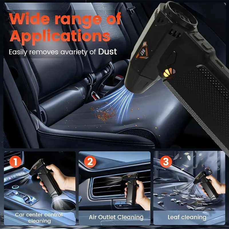 

JKUOO NEW Portable Turbo Jet Fan 200000 RPM Mini Jet Blower Jet Fan Handheld Air Duster Vacuum Cleaner For Car Home Outdoor Us