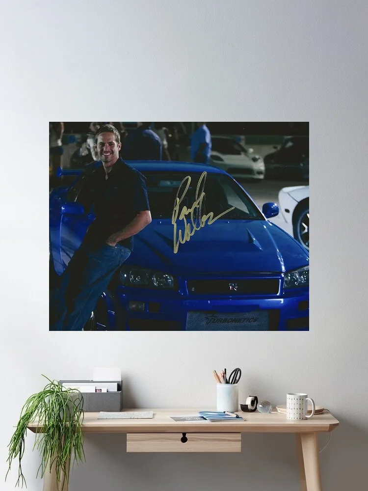 Paul Walker MOVIE Signed Photo Movie, Art Print Silk Poster Home Wall Decor