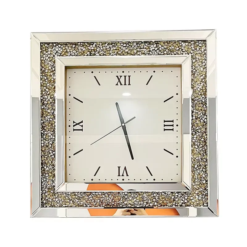 Luxury Peacock Wall Clock Creative Resin Crystal Art Decoration for Living Room Furniture Electric Silent Home Decor Gift
