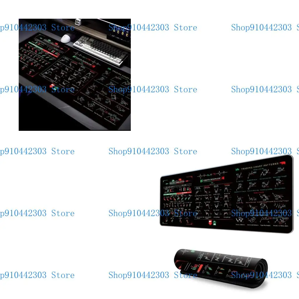 L4MD Hicked antifatigue Mousepad Financial Pattern Pattern Lock Tritches Tritches