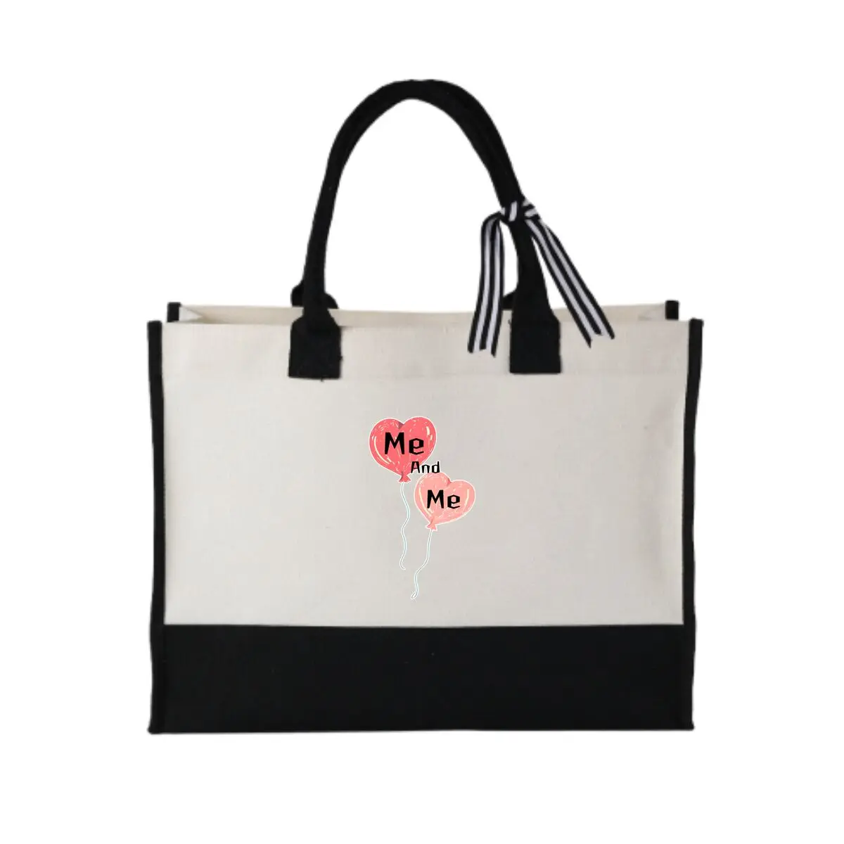 

Love is Love Sticker Eco-Friendly Shopping Tote Simplicity Patchwork Canvas Bag
