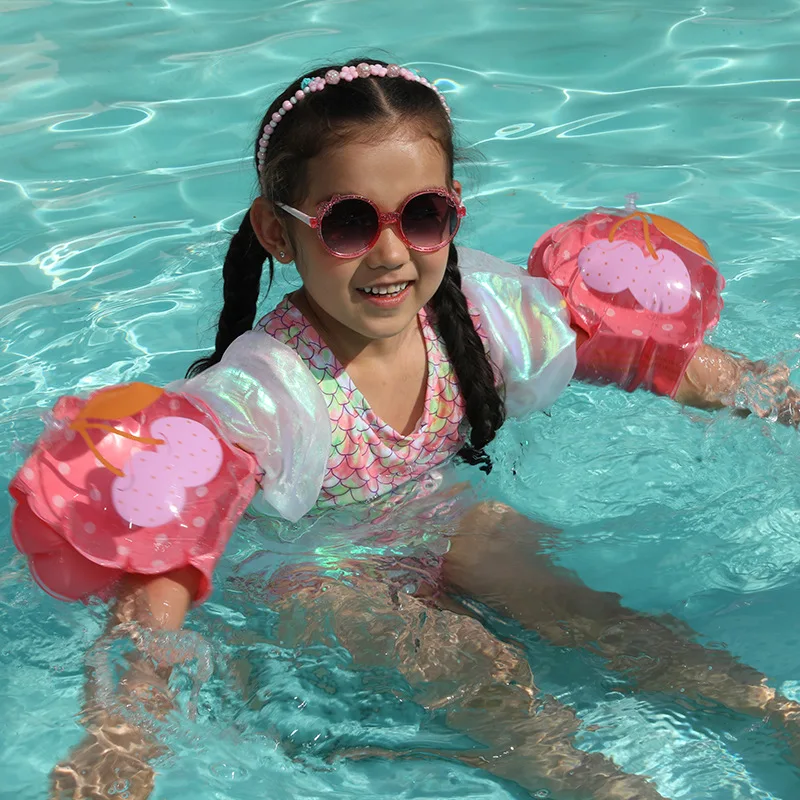 

Cartoon Baby Kids Swimming Inflatable Arm Rings Portable Floating Circle Sleeves Pool Buoy Safety Armbands Swimming Toy