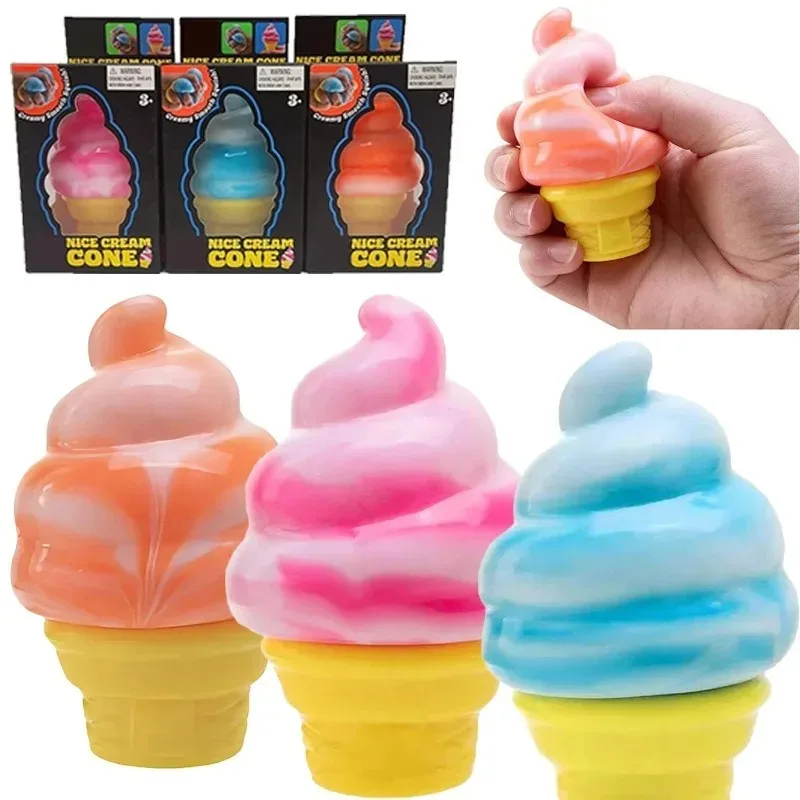 New Schylling Needoh Ice Cream Sensory Toy, Squeeze Stress Relief Blocks, Stress Reduction, Puzzle Solving Emotional Regulation