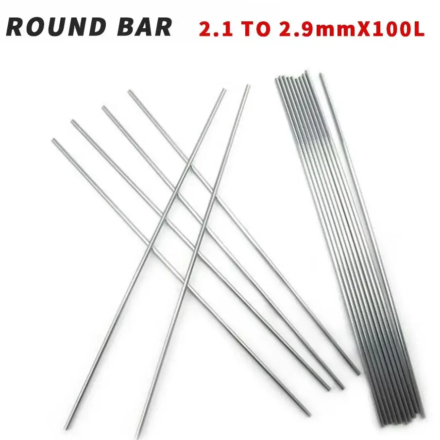 10pcs Solid Carbide round rod 1.1/1.2/1.3/1.4/1.5/1.6/1.7/1.8/1.9mm carbide round Rods bar 100mm  Length Turning Tools