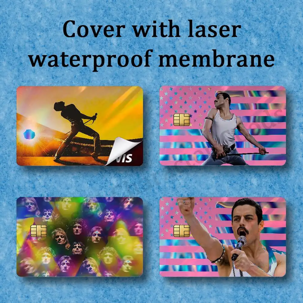 B-BohemianS R-RhapsodyS Laser Film 4 In 1 Set Card Skin Stickers Full Half Cover Chip Window Credit Metro ID Cards