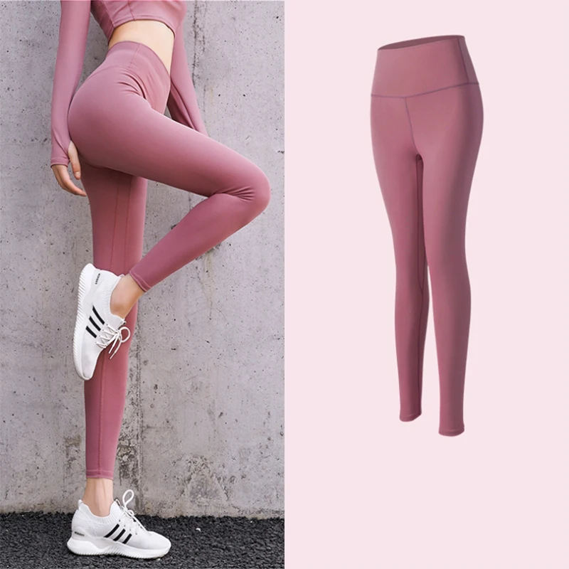 New High Waist Yoga Leggings Peincil Pants Slim Candy Color Leggins Gym Pantalones Korean Women Casual Ankle-length Legginsy