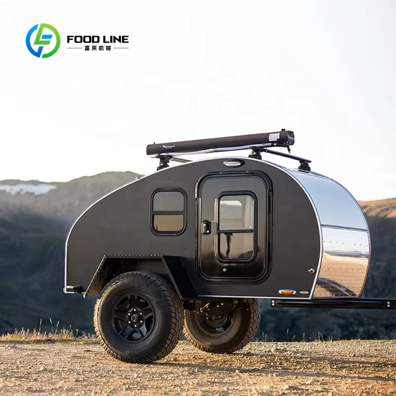

Customized Retro Small Lightweight Teardrop Camper Trailer Easy Setup Camping Road Trip Premium Pick