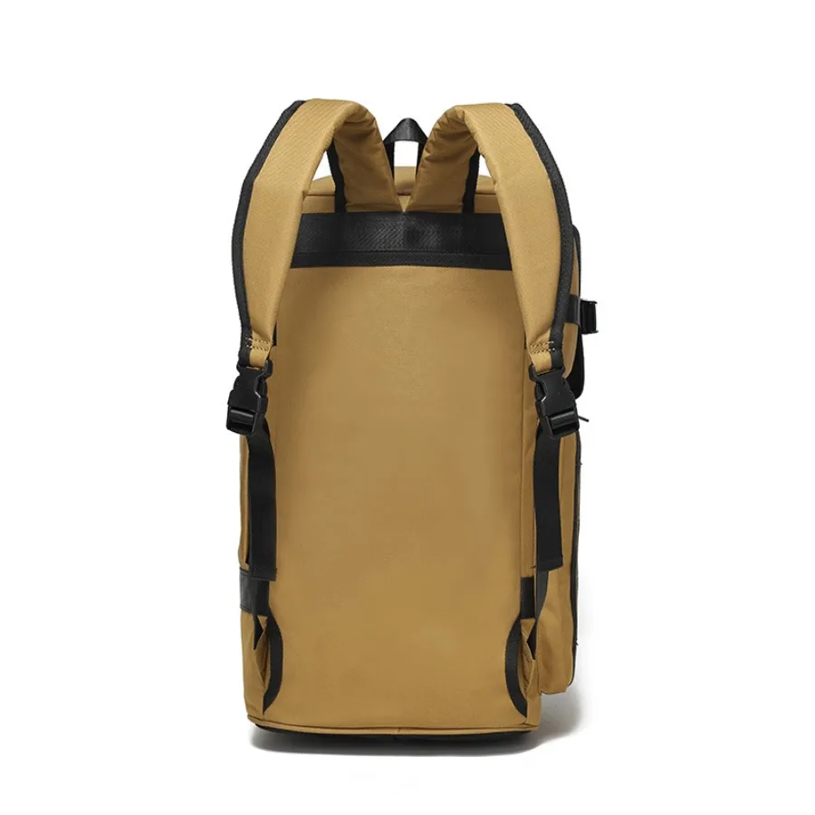 【New Arrival】 Tan Tactical Duffel Bag, Large Capacity Travel Gym Bag with MOLLE Webbing & Detachable Strap - Image 4