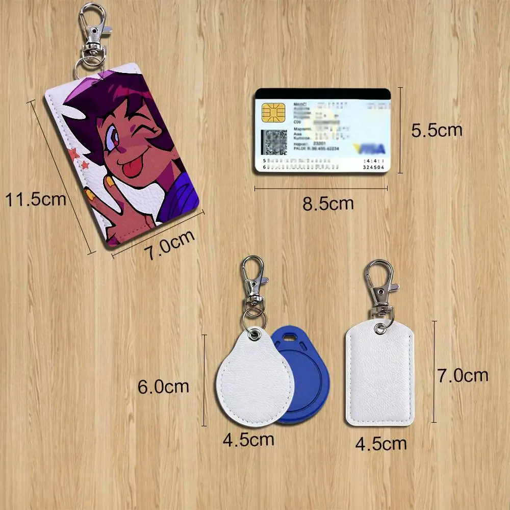 Manga art Amity Blight Luz Noceda Owl House Keychain Holder Suitable For Subway Bank Card Bus Card Case Badge Holder Wallet Card