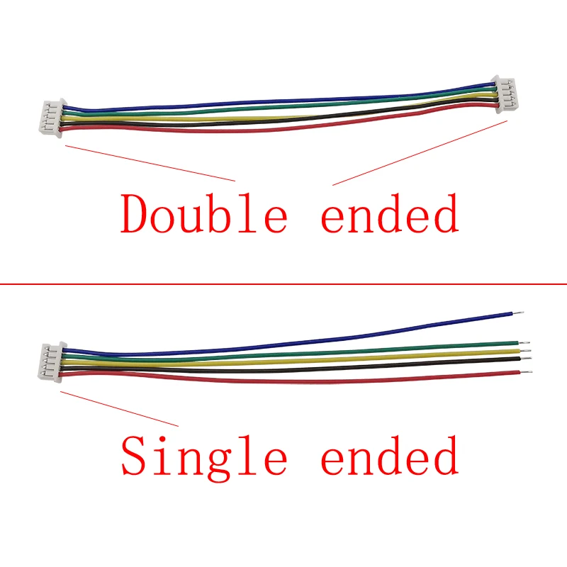 10Pcs Mini JST 1.25mm Pitch Connector Double / Single ended 2/3/4/5/6/8 Pin JST 1.25mm Plug with 28AWG Wires Cable 10/15/20/30CM view 4
