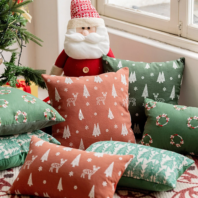 

30x50/45X45CM Nordic Luxury Throw Pillow Cover Christmas Tree Cushion Cover Christmas Party Decor Home Decorative Pillowcase