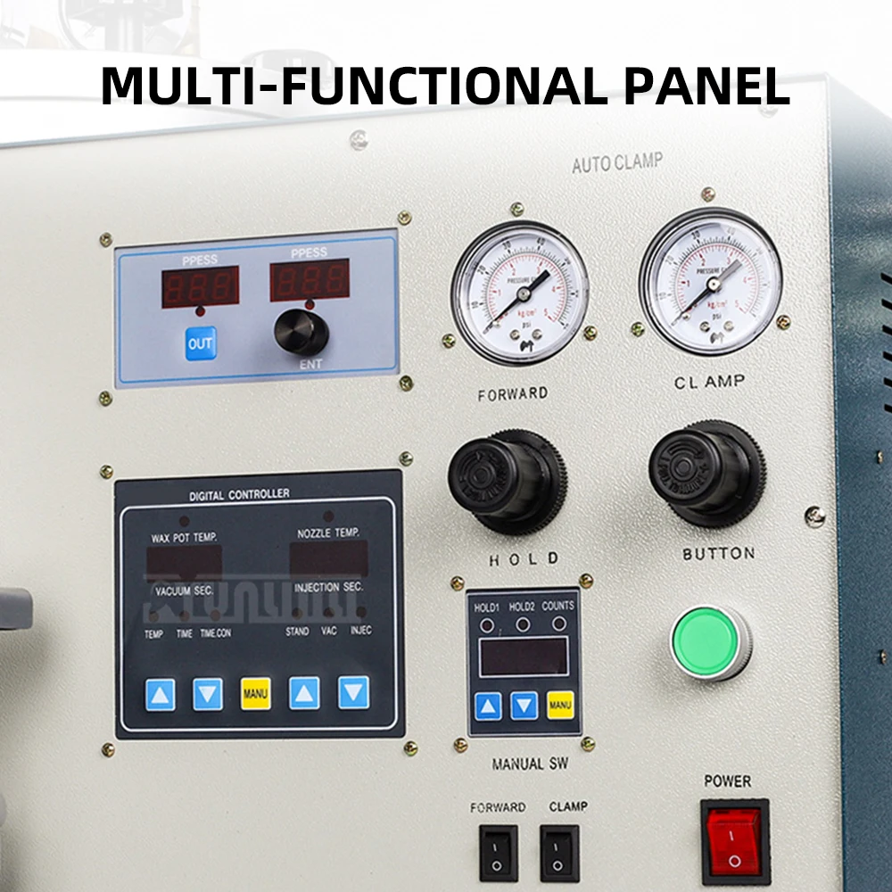آلة حقن شمع الفراغ الرقمية الأوتوماتيكية التي يتم التحكم فيها عن طريق الذراع الآلي للمجوهرات قالب شمع صب أداة حرفية دقيقة