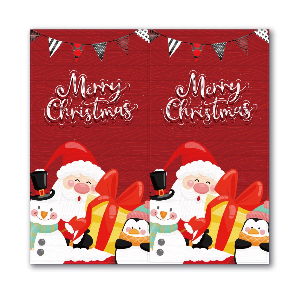 50Pcs Merry Christmas Stickers 4 Style Cartoon Red Christmas Decorative Stickers Wrapping Gift Box Label Christmas Tag