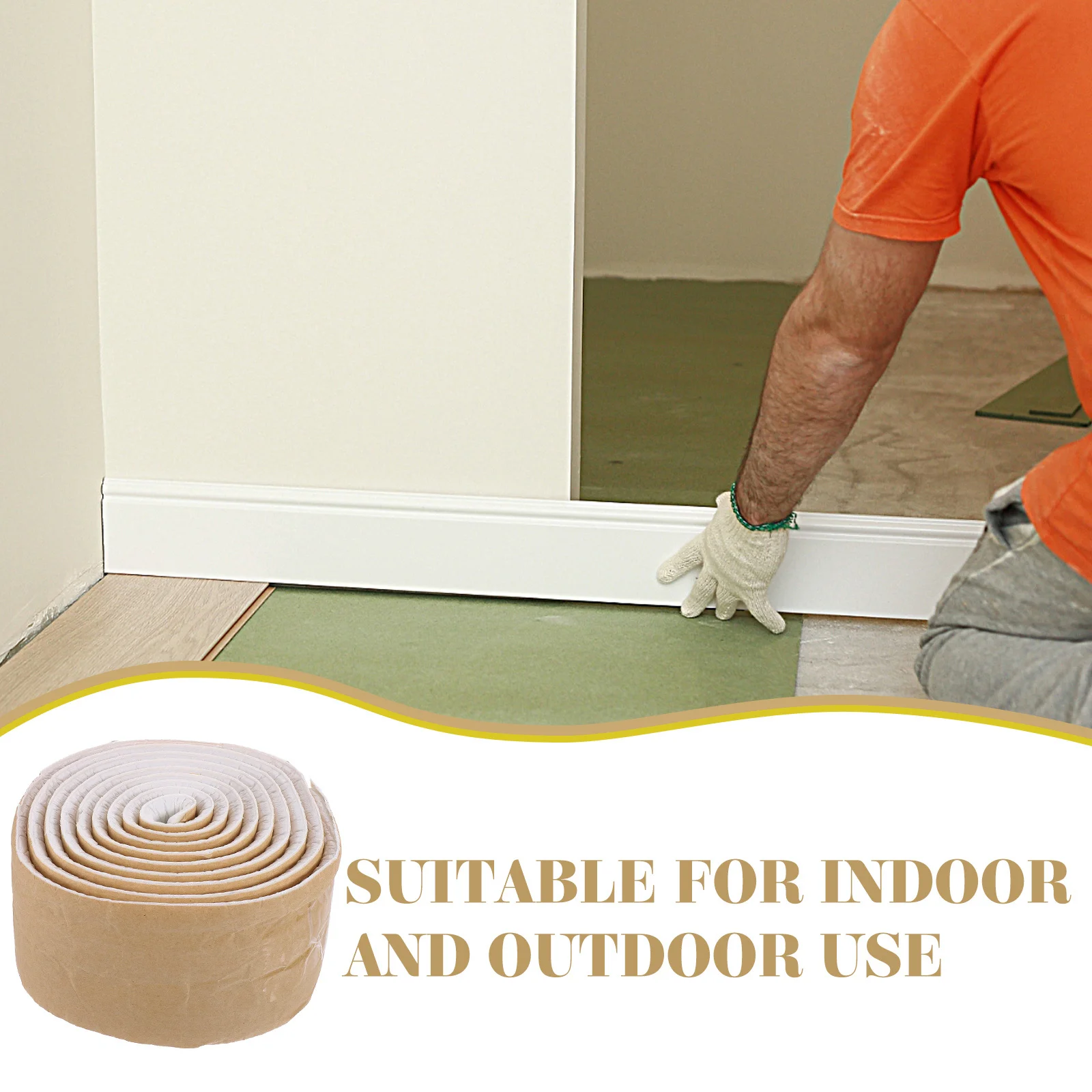 

Self Adhesive Flexible Skirting Board Covers XPE Foam Wall Base Molding Trim Decorative Edge Protector Home Renovation