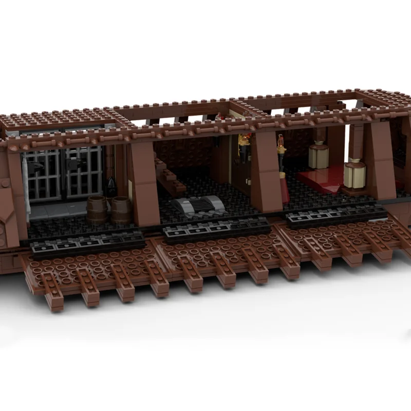 1774 PCS Medieval Luxury Sail Barge Architecture Building Block Customize Diy Education Assembly Kid Toy Birthday Surprise Gift