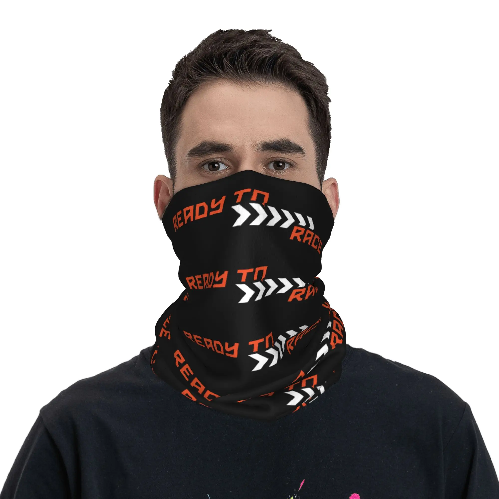 

Custom Ready To Race Bitumen Bike Life Winter Headband Neck Warmer Women Men Running Tube Scarf Classical Face Bandana Gaiter