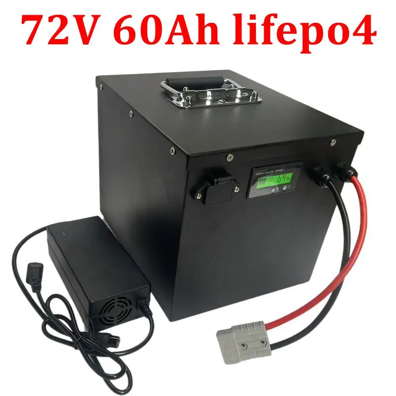 

CZW lithium 72V 60Ah lifepo4 battery BMS 24S for 8000W 3500W bicycle bike scooter Motorbike Motorcycle + 10A charger
