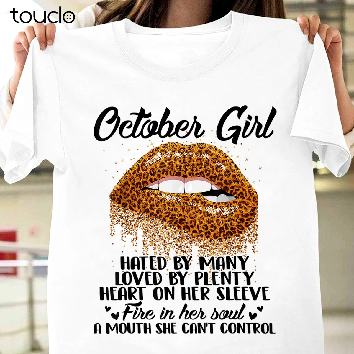 October Girls Hated By Many Loved By Plenty Lip Biting Birthday Gift T-Shirt Tshirt Dress Fashion Tshirt Summer New Popular