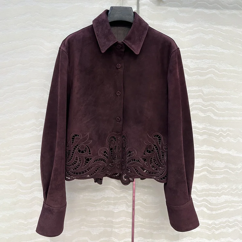 

Высококачественная женская рубашка с длинными рукавами и изысканной вышивкой - новая популярная одежда весна/осень 251020124