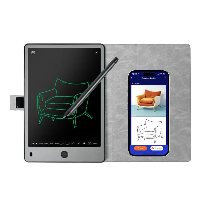 AI Smart Paper Screen Synchronous Design Painting Handwriting Board Electronic Sketchpad Business Gift Set Notepad