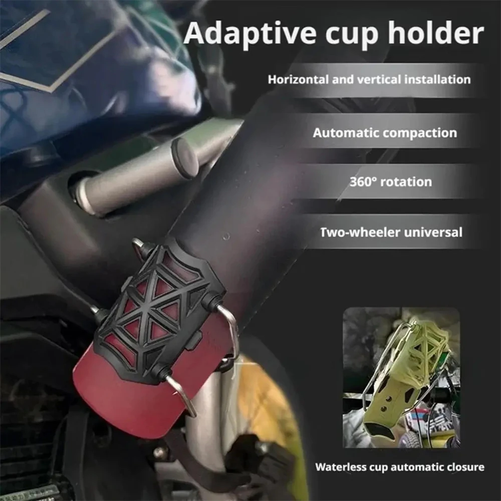 Adjustable Motorcycle Bike Cup Holder Handlebar Water Bottle Bike Mount For 32-77mm for bicycles image 3