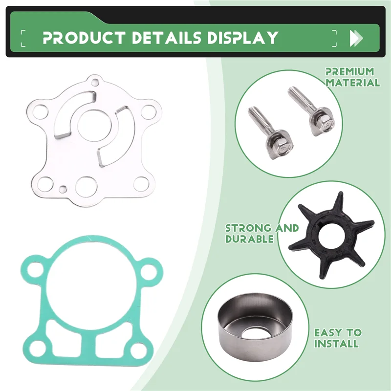 

Water Pump Impeller Water Pump Impeller Repair Kit Water Pump Impeller For Yamaha-AD39