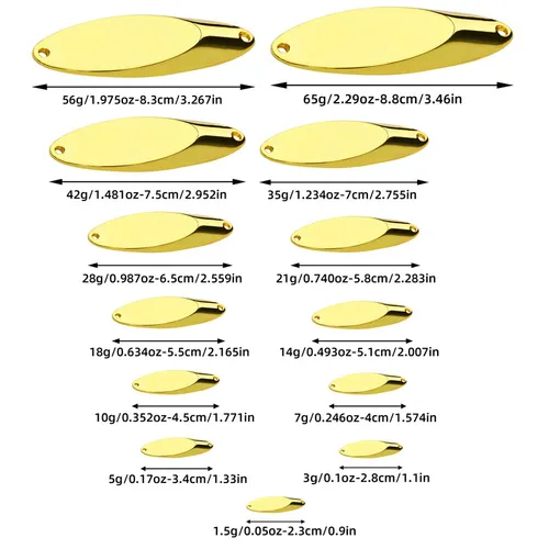Imagen 2 del producto 12 Uds. Señuelos de cuchara giratoria de Metal señuelo de pesca de trucha cebo duro lentejuelas Paillette cebos artificiales Spinnerbait herramientas para peces 1,5g-56g
