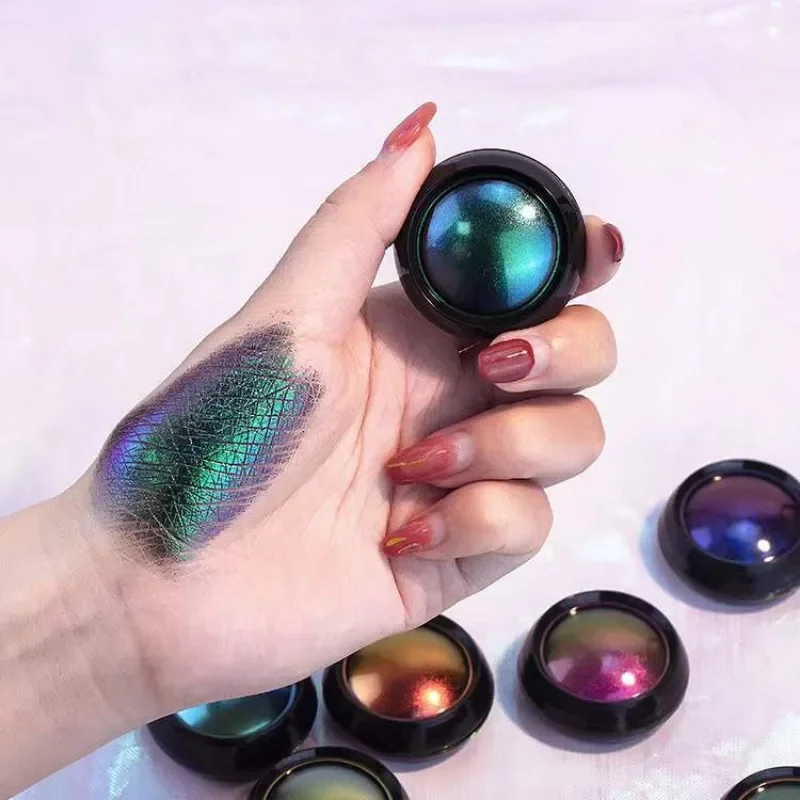 Chameleon Eyeshadow Glitter Shiny Film Forming Fast Drying Eyes Makeup Color Changing High Pigmented Eye Party Cosmetics Tool
