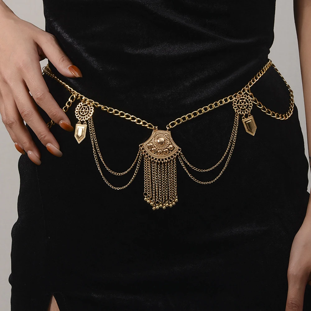 

New Trending Long Tassel Waist Belly Chains Bohemian Ethnic Summer Beach Vacation Party Gift Women's Body Jewelry Accessories