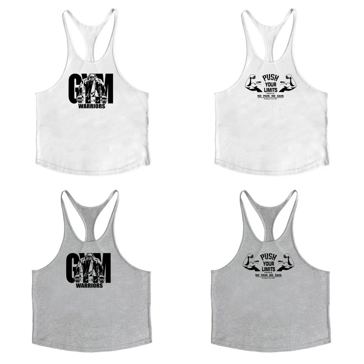 

New Hot Sale Mens Printed Tank Top Breathable Cool Vest Running Shirt Cotton Tees Bodybuilding Singlet Fitness Sleeveless