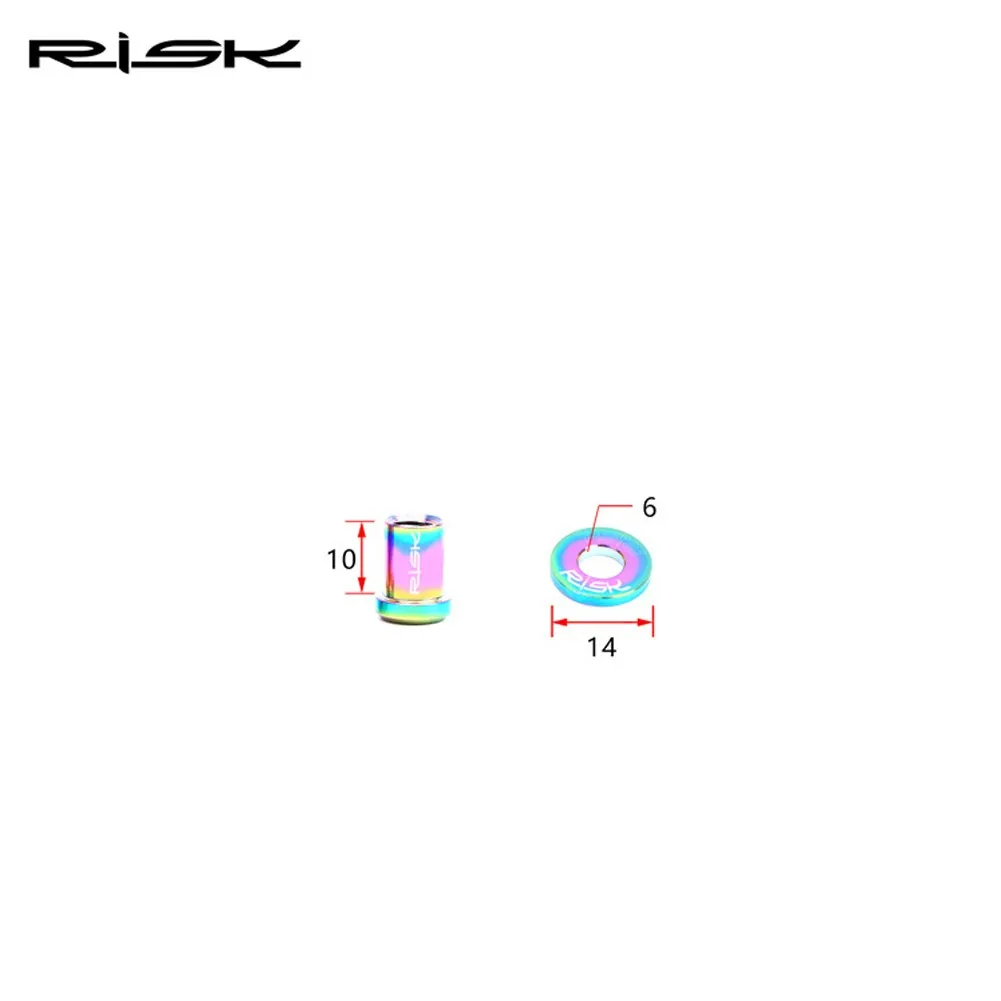 

Titanium Brake Caliper Pivot Bolt Nut RISK Brake Calipe Bike MTB Bike 5g Colorful M6x10/15/20/25/30/40mm With Gasket For-Shimano