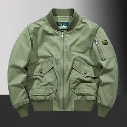 Workwear Flight Suit Jacket for Men's Spring and Autumn New American Retro Baseball Suit Casual Loose Jacket