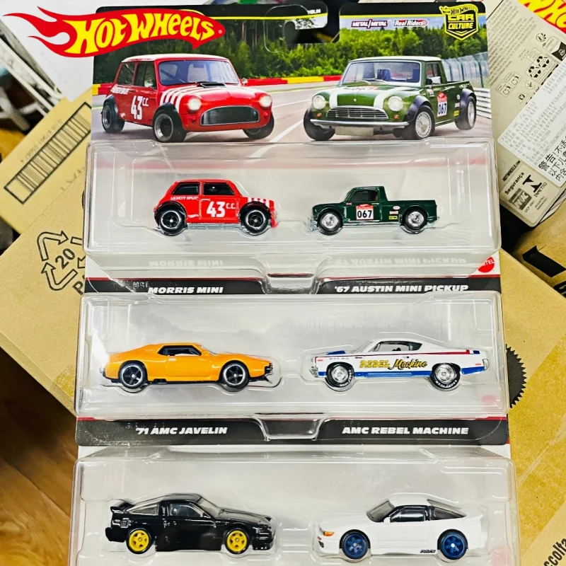 

Оригинальная автокультура Hot Wheels Autobahn Polizei HBL96 Mini Nissan Amc 1/64, литая под давлением автомобиль, коллекционная модель автомобиля премиум-класса, игрушка