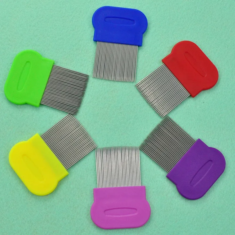 Stainless Steel Pet Grooming Comb for Long Hair - Fur Removal Flea & Lice Brush for Dogs Cats Rabbits Guinea Pigs - Thick Hair