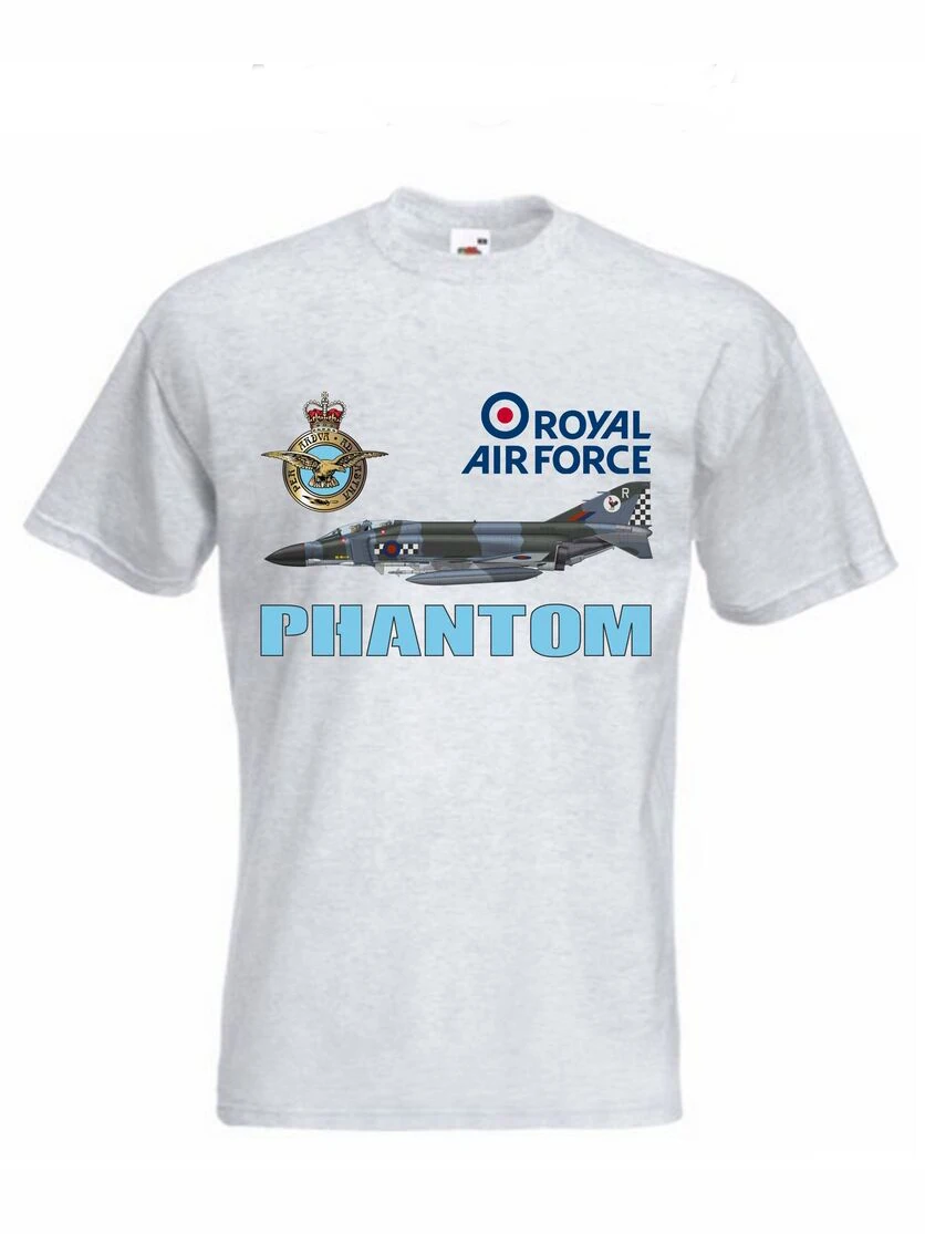 RAF F-4 Phantom Jet Interceptor and Fighter-bomber T-Shirt Short Sleeve Casual 100% Cotton O-Neck Mens T-shirt Size S-3XL