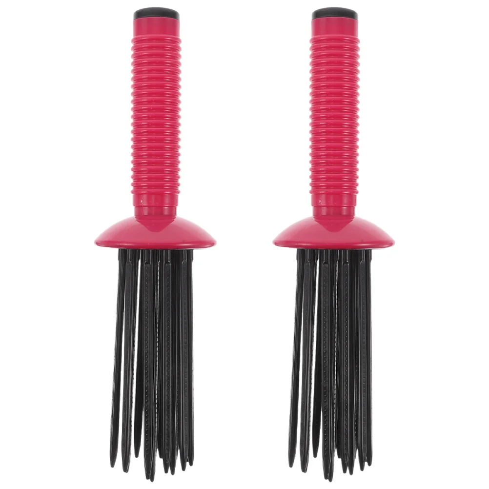 2 قطعة مشط الهواء للتجعيد الطبيعي تجعيد الشعر الكثيف أداة التصميم المحمولة مشط المضادة للانزلاق فرشاة عصا الشباك #1