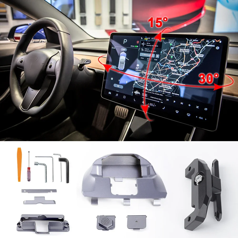 

2022 New GPS Navigation Screen Rotating Stand Central Control Screen Display Rotation Bracket For Tesla Model 3 Model Y