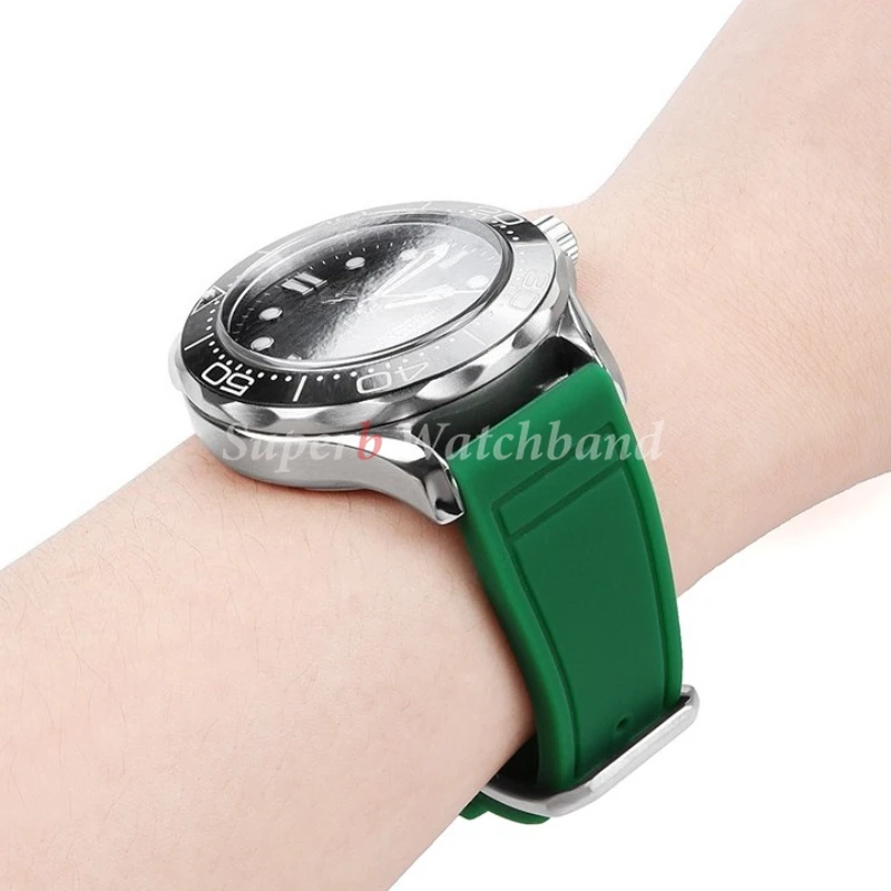 قسط الأربطة المطاطية الإفراج السريع أشرطة ساعة اليد ل IWC الطيار البرتغال بورتوفينو 20 مللي متر 21 مللي متر 22 مللي متر أساور رياضية مقاومة للماء