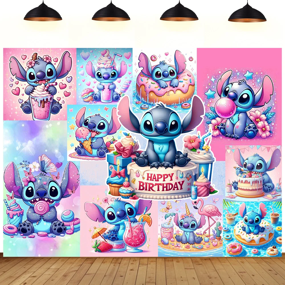 

lilo and Stitch theme birthday party background beach summer seaside cute cartoon children decoration Photography booth