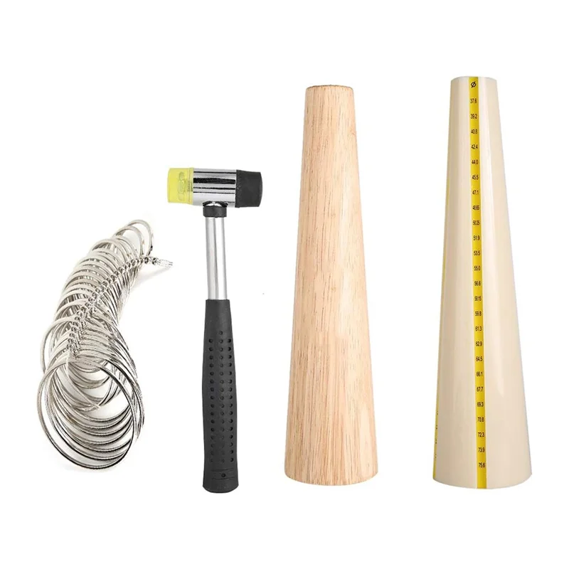 

CYL-Mandrel Sizer Jewelry Making Tools Wooden Bangle Bracelet Repairing Measuring Set