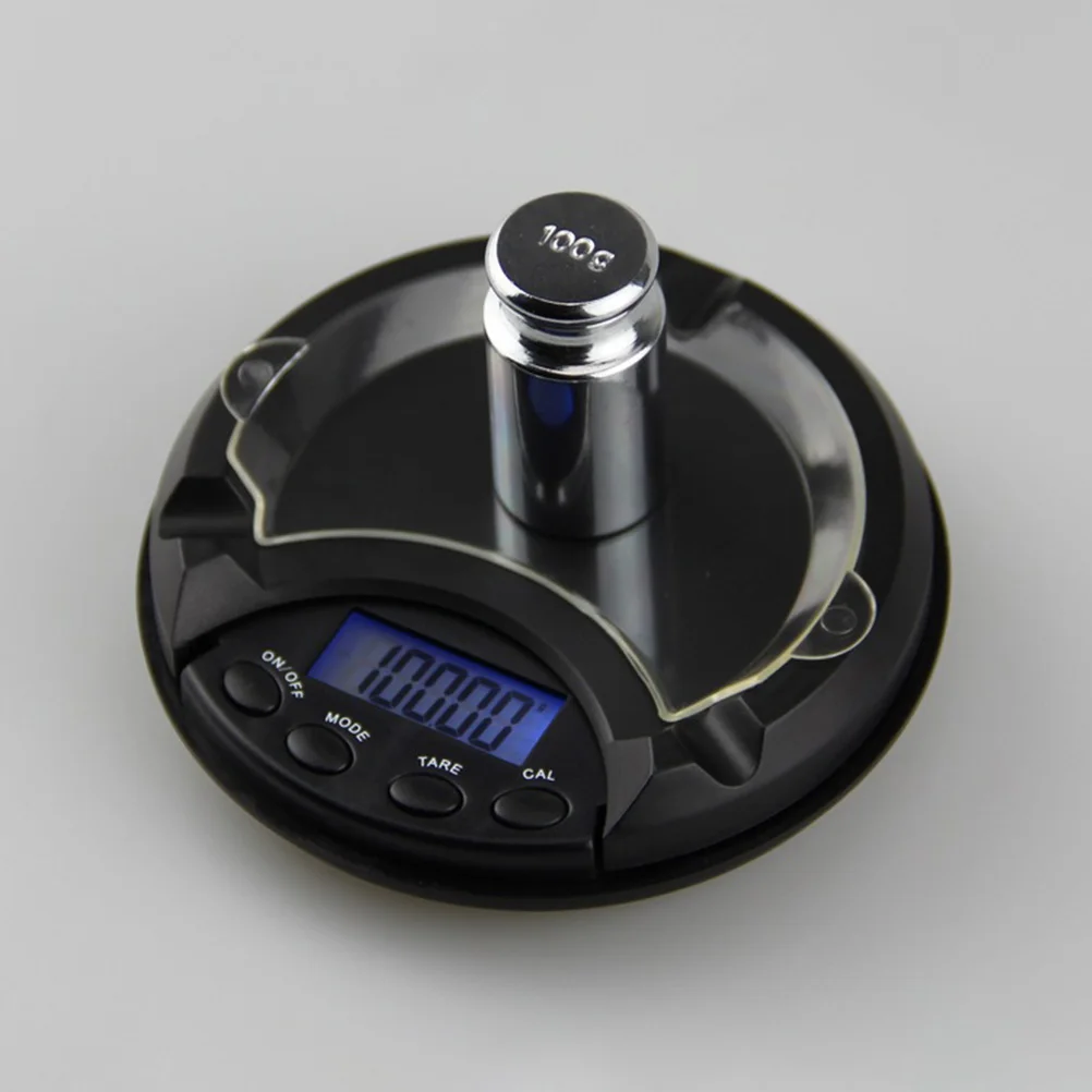 

500g 0.01g Mini Electronic Scale Ashtray Shape Scale Jewelry Balance LED Blue Backlight High Precision