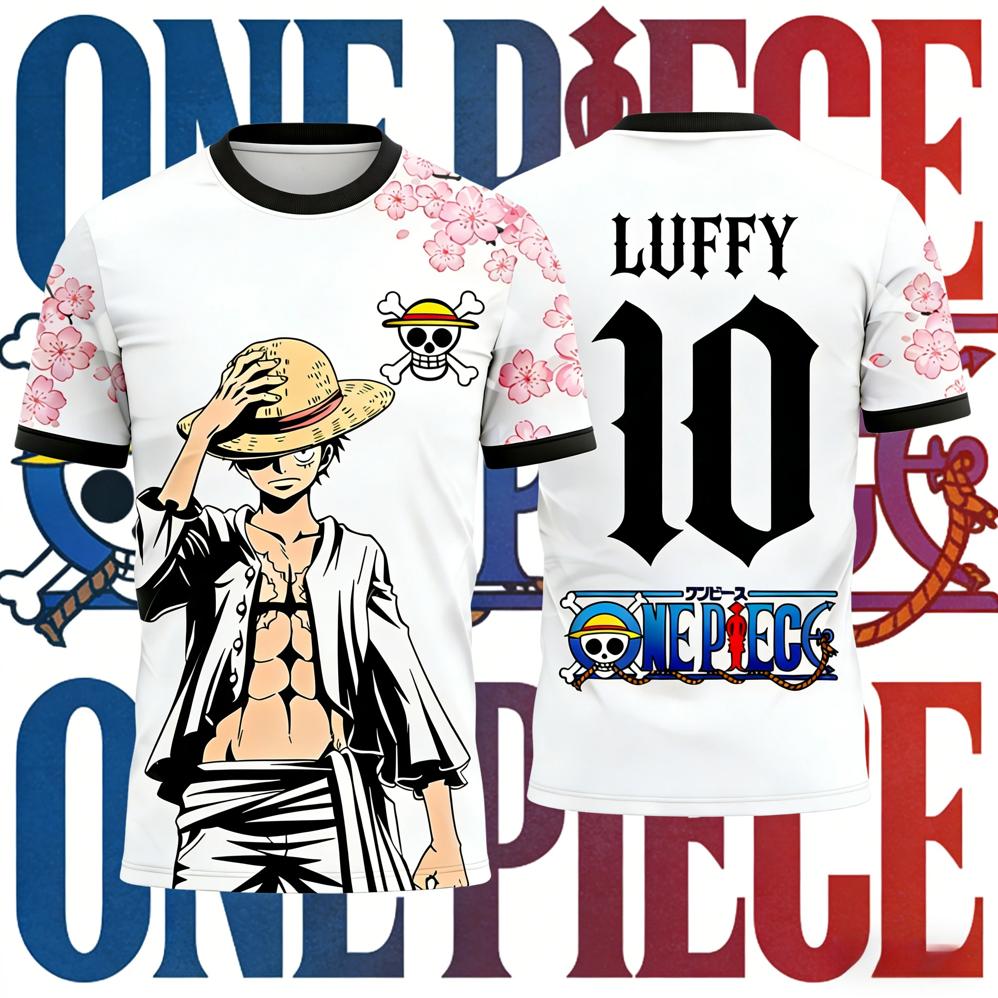 

2026 Summer One Piece Luffy Retro 3D Print T-Shirt, Adult & Kids Casual Sports Harajuku Short Sleeve Tee for Anime Fans Y2k