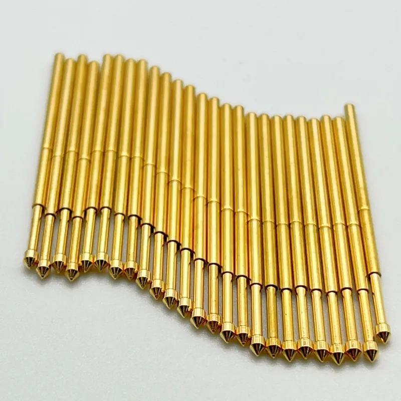 20/100 個 PA100-E2 スプリングテストプローブ PA100-E テストピン P100-E P100-E2 テストツール 33.35 ミリメートル 1.36 ミリメートル針ゴールドチップ 1.50 ミリメートルポゴピン