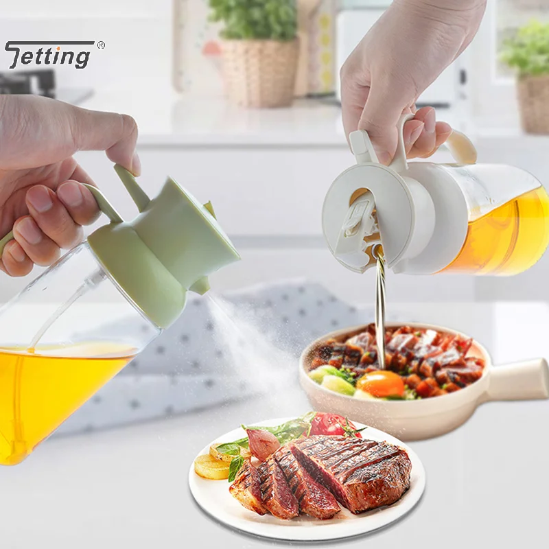 สเปรย์ขัดน้ํามันสเปรย์น้ํามันขวด Dual Purpose Kitchen Oil Sprayer สามารถ LeakProof ขวดสําหรับห้องครัวในครัวเรือน