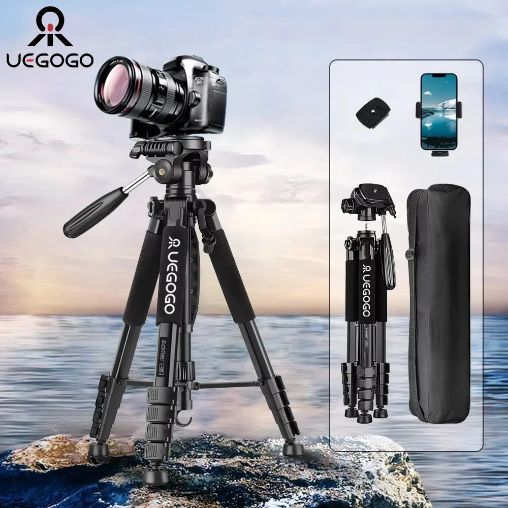 Q188 Professional Camera Tripod Lightweight Travel  Photography Tripod 187cm/73.64\'\' Adjust-height 360° Panorama  with Pan Head