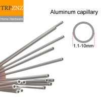 Customizable Aluminum Capillary Pipe 6063 Micro Fine Tube Thin-walled OD 1.1 1.5 2 2.5 3 3.5 4 5 6 7 8 9 10mm Hard straight pipe